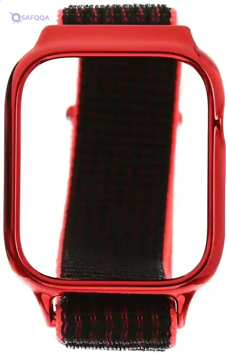 Great Case Nylon Band For Apple Smart Watches 44 mm - Black Red - Safqqa Egypt
