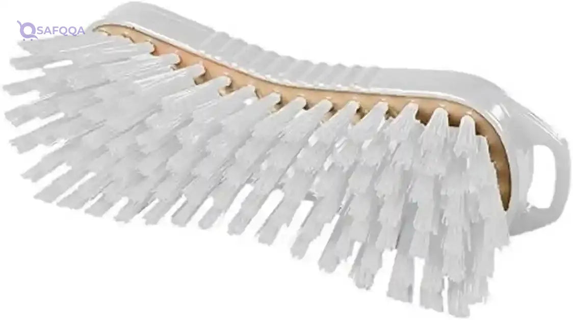 Maya Hand Scrub Brush Resin Set Stiff (210 x 70 mm) White 95063 - Safqqa Egypt