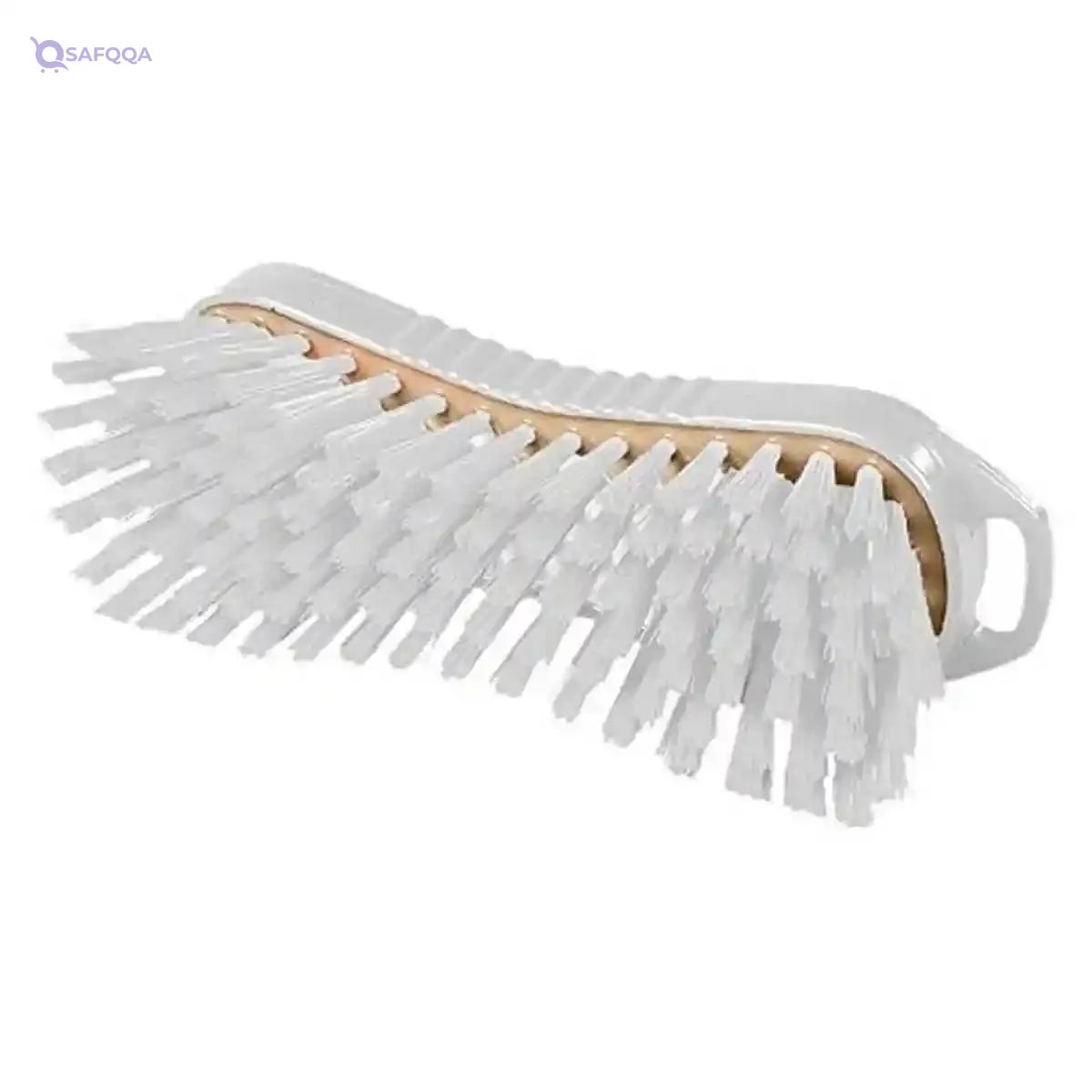 Maya Hand Scrub Brush Resin Set Stiff (210 x 70 mm) White 95063 - Safqqa Egypt