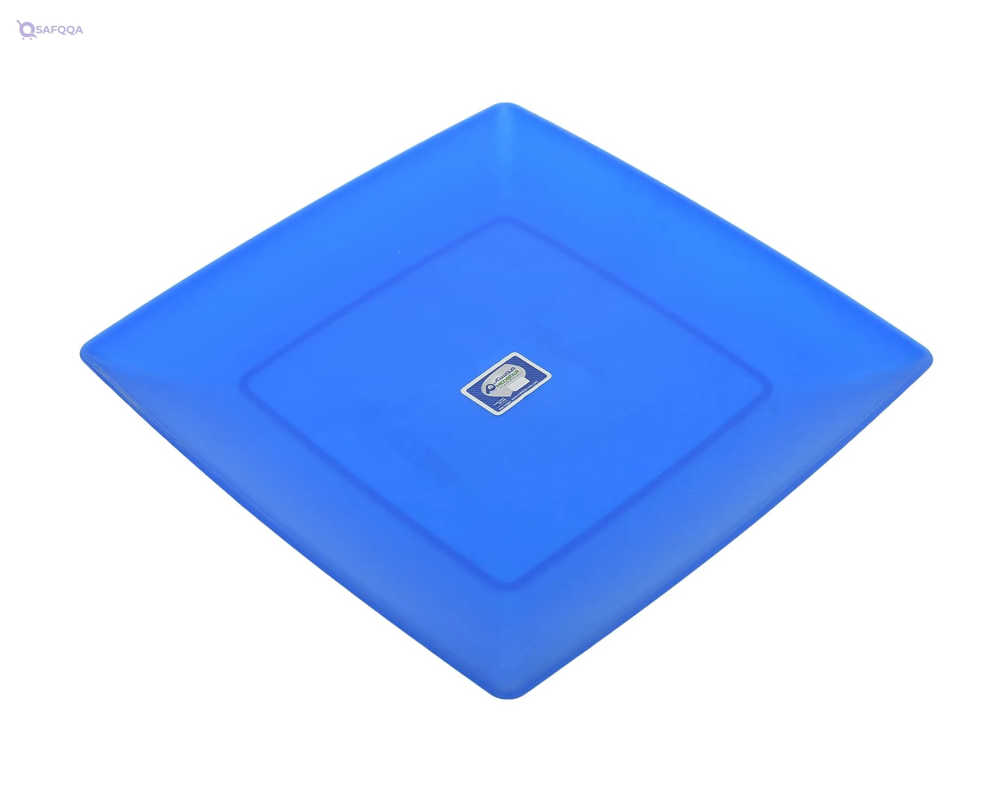 Medstar Square Plastic Dinner Plate ,Blue - Safqqa