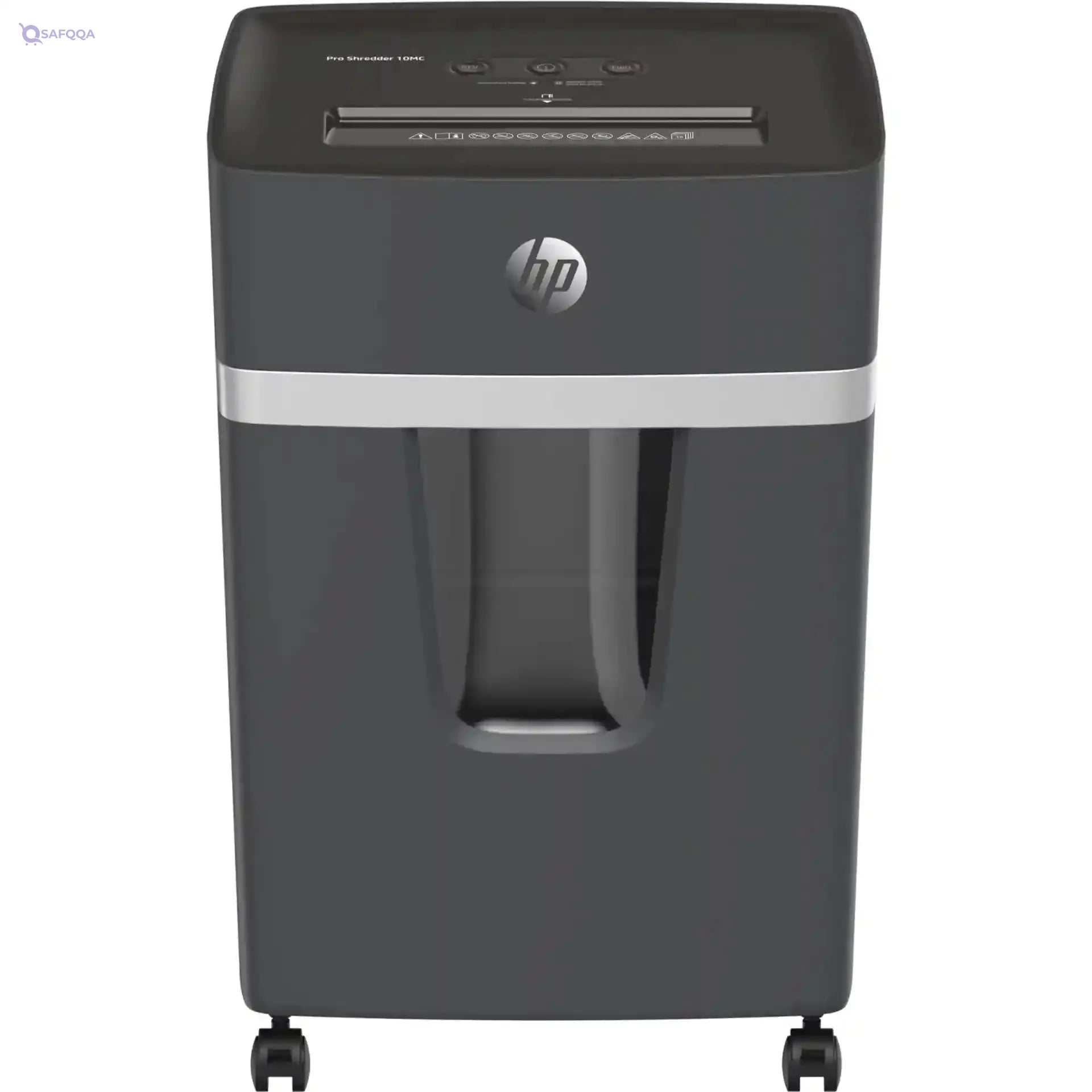 HP Pro Shredder 10MC document shredder (security level 5, micro cut 2x15mm, up to 10 sheets 80g/m², 55dB)-Have Scratches - Safqqa Egypt