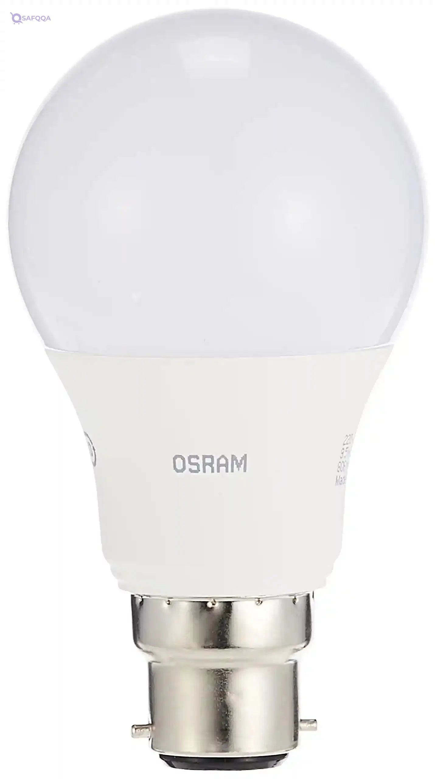 Osram LED Value 9.5w Pin Base B22d, Day Light 6500K Bundle Pack of 2, White, - Safqqa