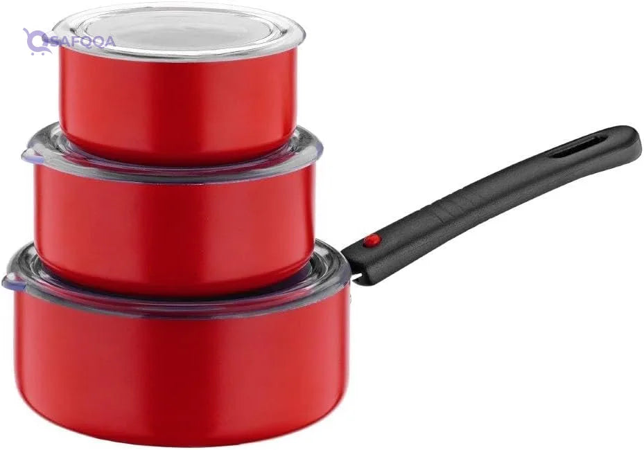 Papilla - REDIO - Food Container/Pots/Casseroles with removable hands - Red - Gas Stove - Made in Turkey - Safqqa