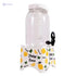 Herevin Beverage Dispenser with Stand with Infuser, 5 Liter Capacity, White - Safqqa