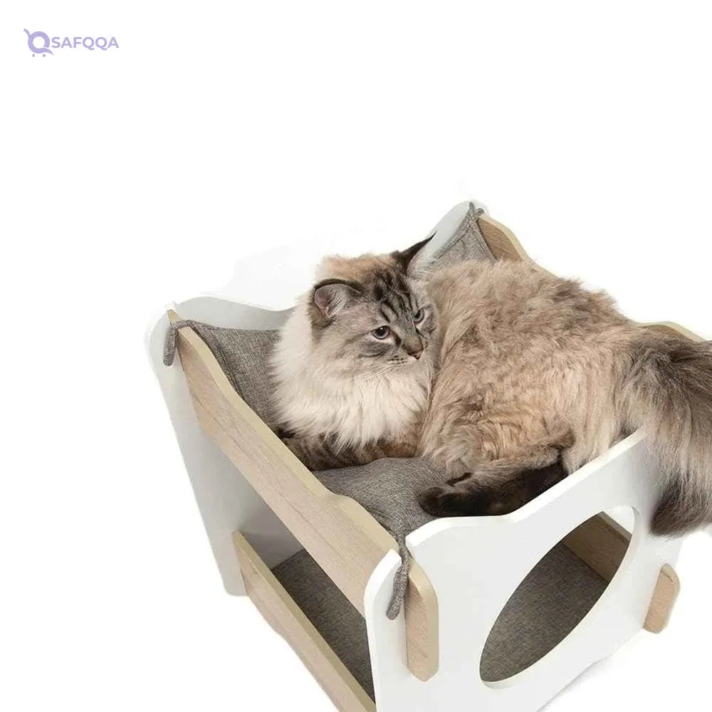 Vesper Cabana Cat Furniture – Cozy Hideout with Relaxing Hammock - Safqqa