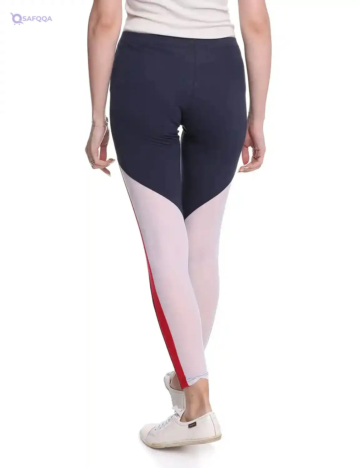 U Athleisure ankle Length Color-Block Sheer Panel Training Tights for Women - Safqqa Egypt