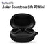 Geiomoo Silicone Carrying Case Compatible with Anker Soundcore Life P2 Mini, Portable Scratch Shock Resistant Cover with Carabiner (Black) - Safqqa