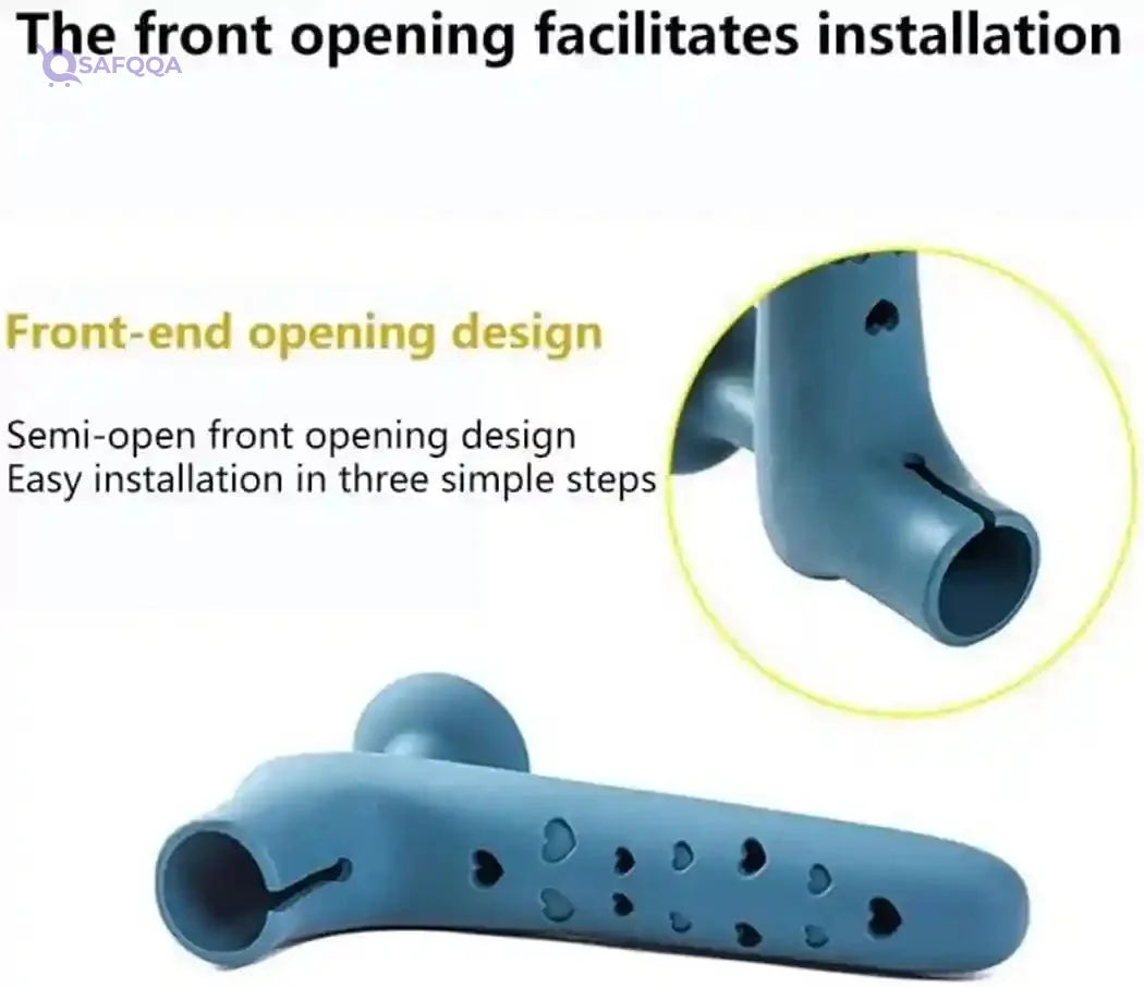 XPEX 2 Piece Door Handle Protector, Shock-absorbing Silicone Door Cover, Anti-static Door Handle Cover, Silicone Door Handle Safety Cover for Bumper - Safqqa