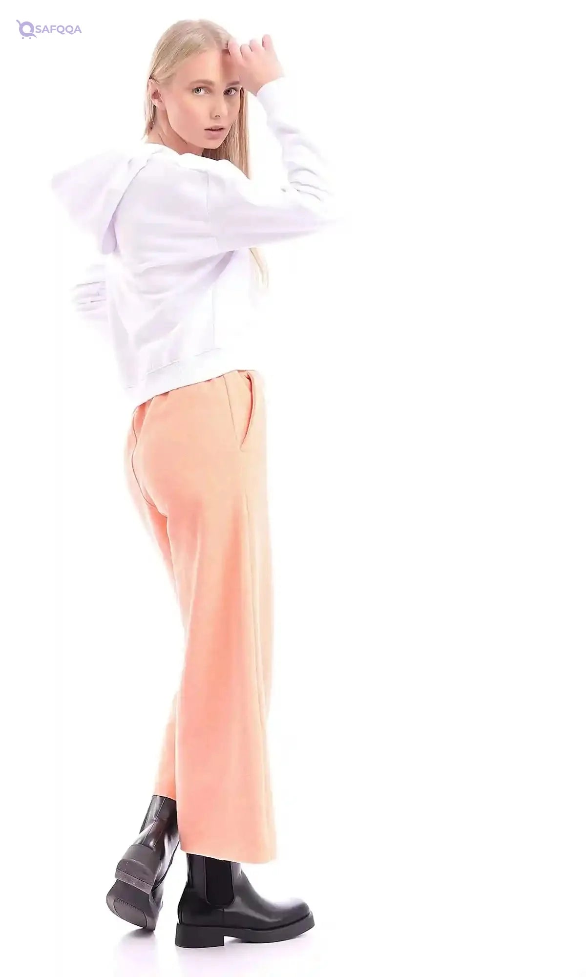 Ravin womens Ravin 96942 Elastic Waist With Drawstring Cotton Pants - Heather Coral Casual Pants - Safqqa Egypt