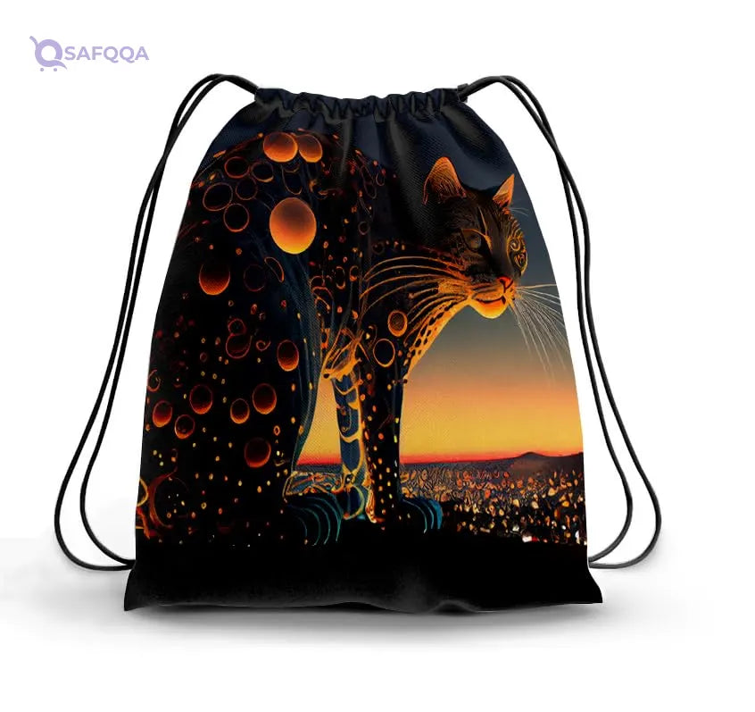 TAT DRAWSTRING BAG - 933, MultiColor, Large - Safqqa