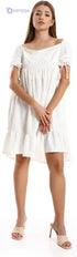 JAMILA Women's Self-Stitched Square Collar Tiered Tunic - Safqqa Egypt