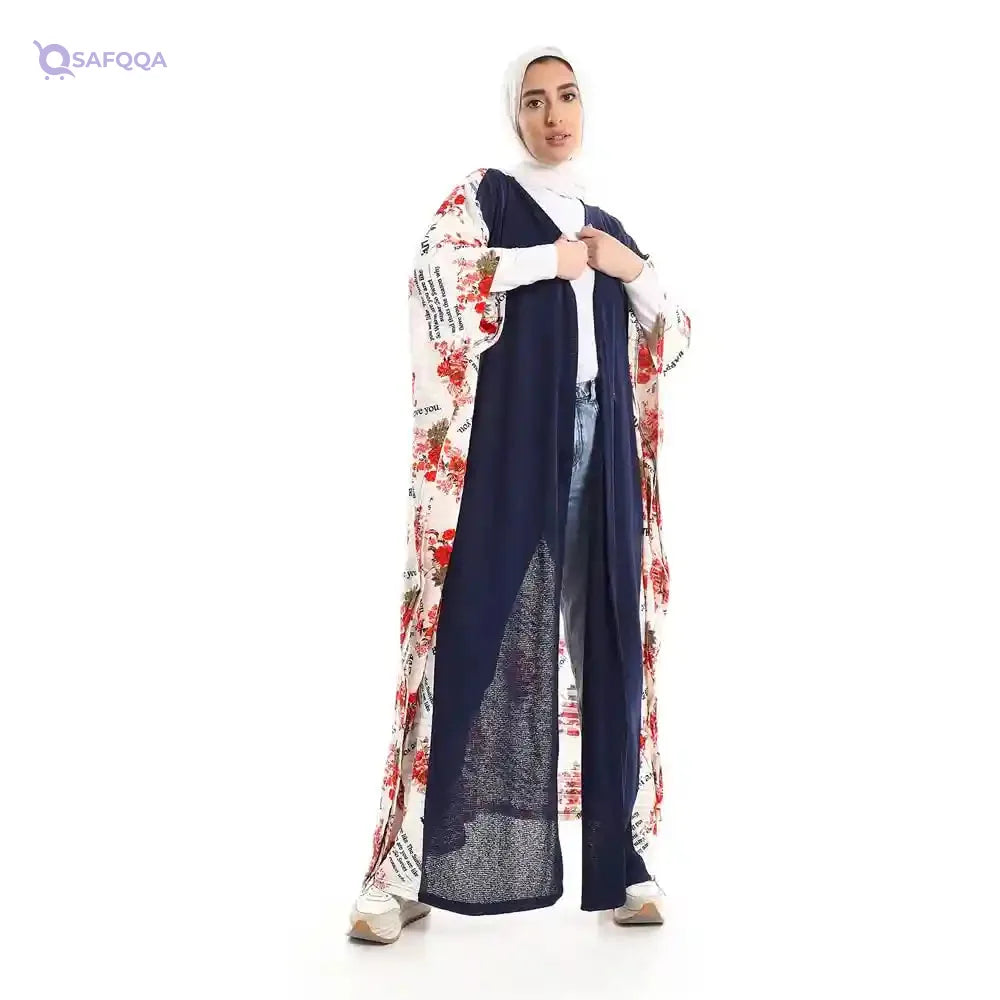 JAMILA Short Sleeves Slip On Self Printed Cardigan,Ideal for layering over tops, dresses, or casual outfits. - Safqqa