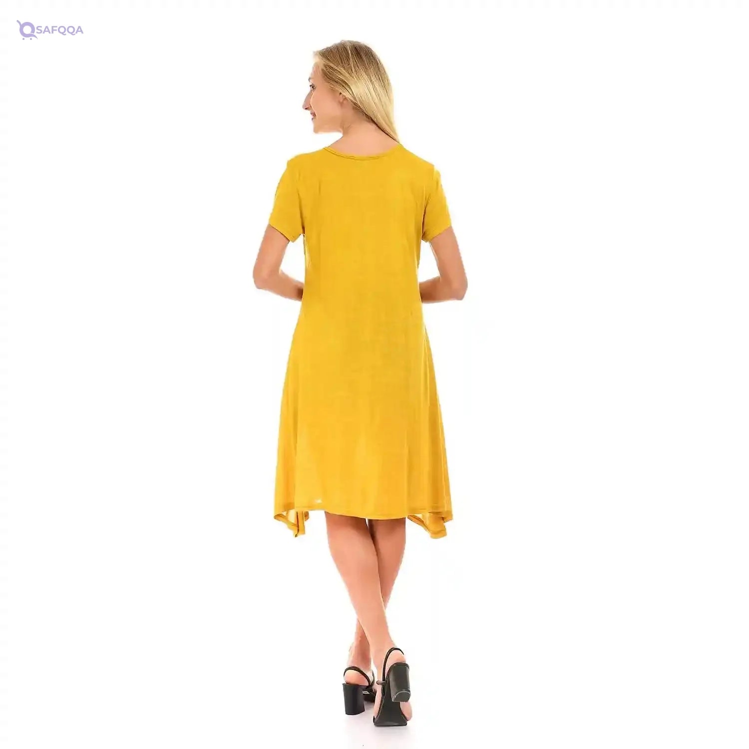 JAMILA Women Self Patterned Loose Short Dress DRESS - Safqqa Egypt