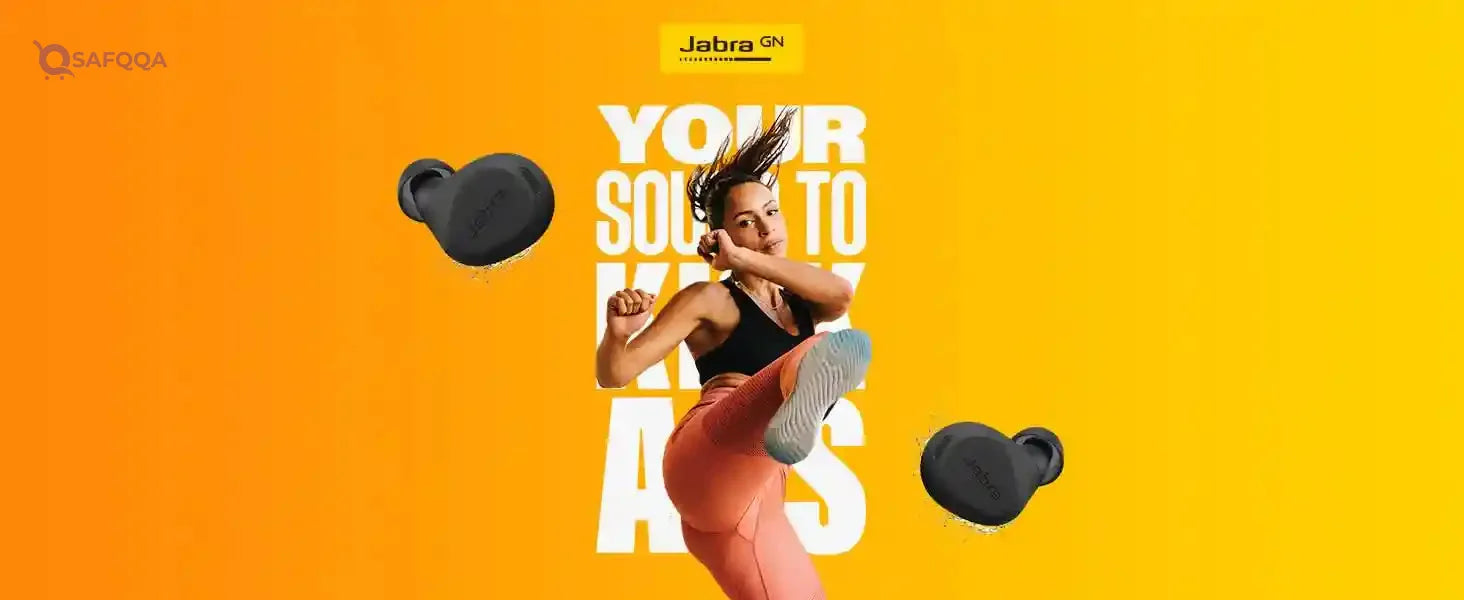 Jabra Elite 8 Active True Wireless Earbuds – Bluetooth Sports Earbuds with Secure in-Ear Fit for All-Day Comfort - Military Grade Durability, Active Noise Cancellation, Dolby Surround Sound - Navy - Safqqa