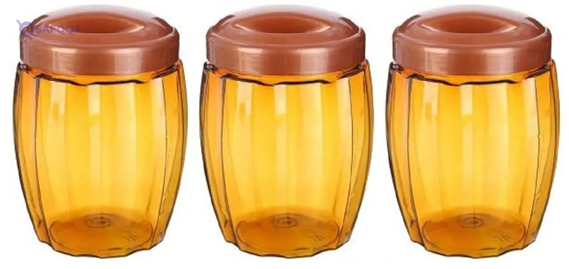 Lamsa Plast Spice jar Set ,3 pieces Made from durable, high-quality plastic - Safqqa