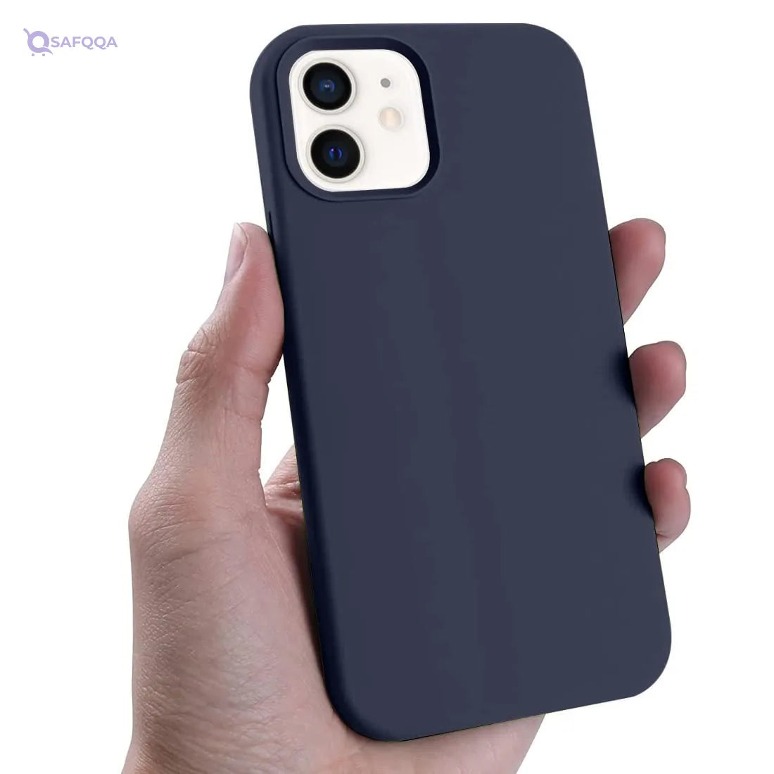 [Non-Yellowing] Compatible with iPhone 12 shell, military grade 10 feet drop tested, (camera protection, anti-scratch), 6.1 inch silicone phone shell, dark blue - Safqqa