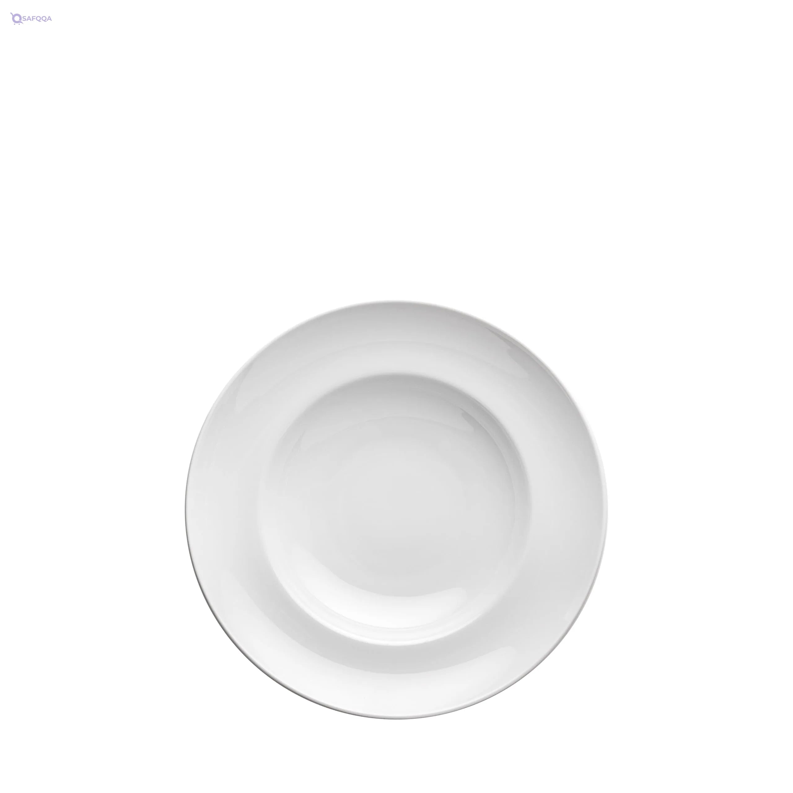 ‎Fathy Mahmoud, White porcelain pasta plate 26 cm - Safqqa