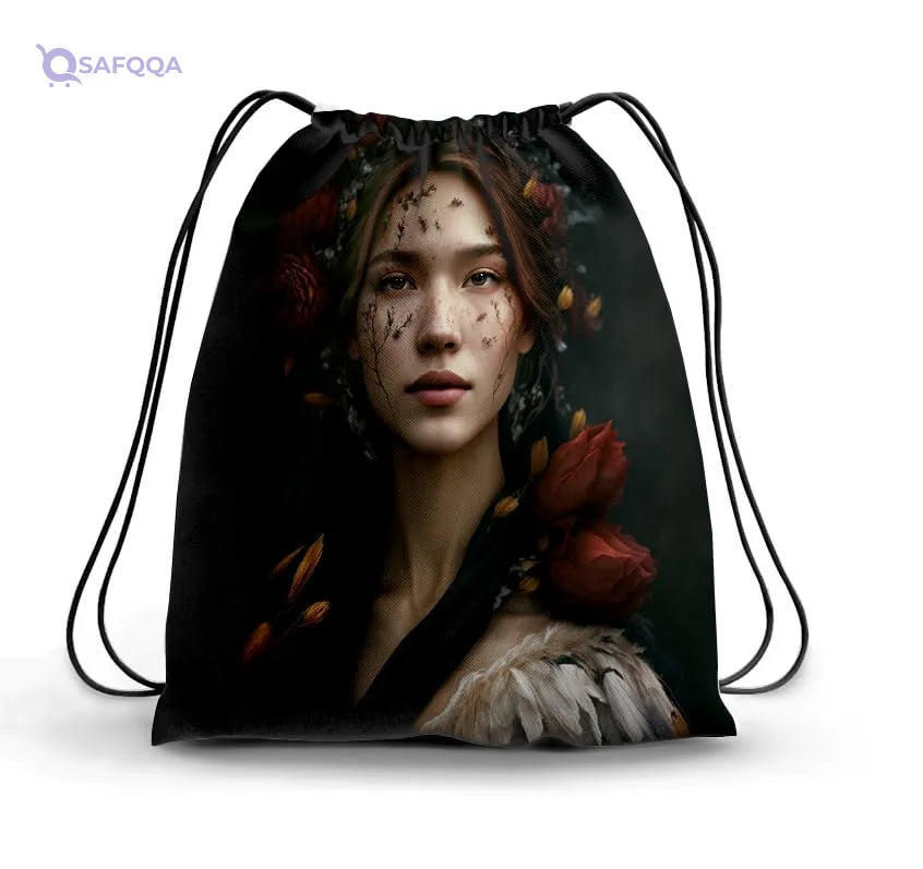 TAT DRAWSTRING BAG - 582, MultiColor, Large - Safqqa