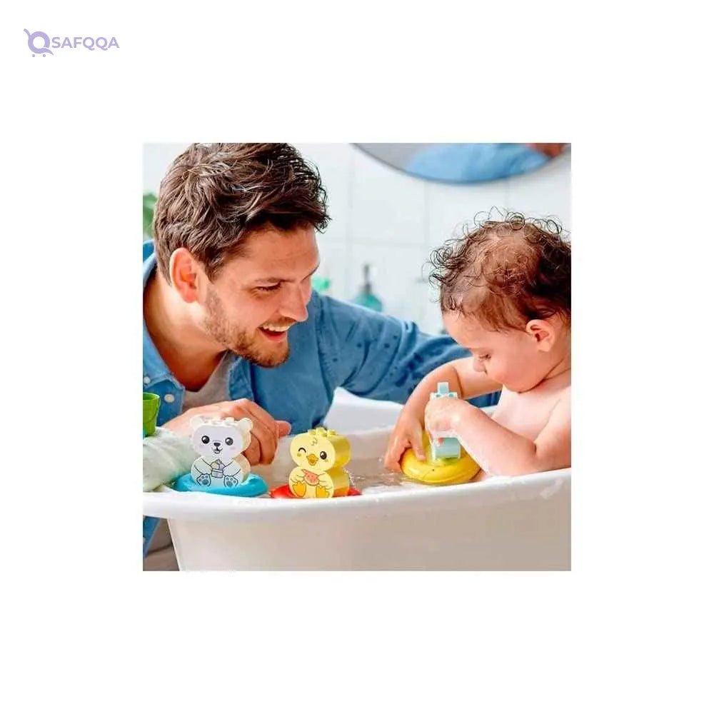 LEGO DUPLO My First Bath Time Fun: Floating Animal Train 10965 Building Toy for Preschool Kids Aged 18 Months and up (14 Pieces) - Safqqa
