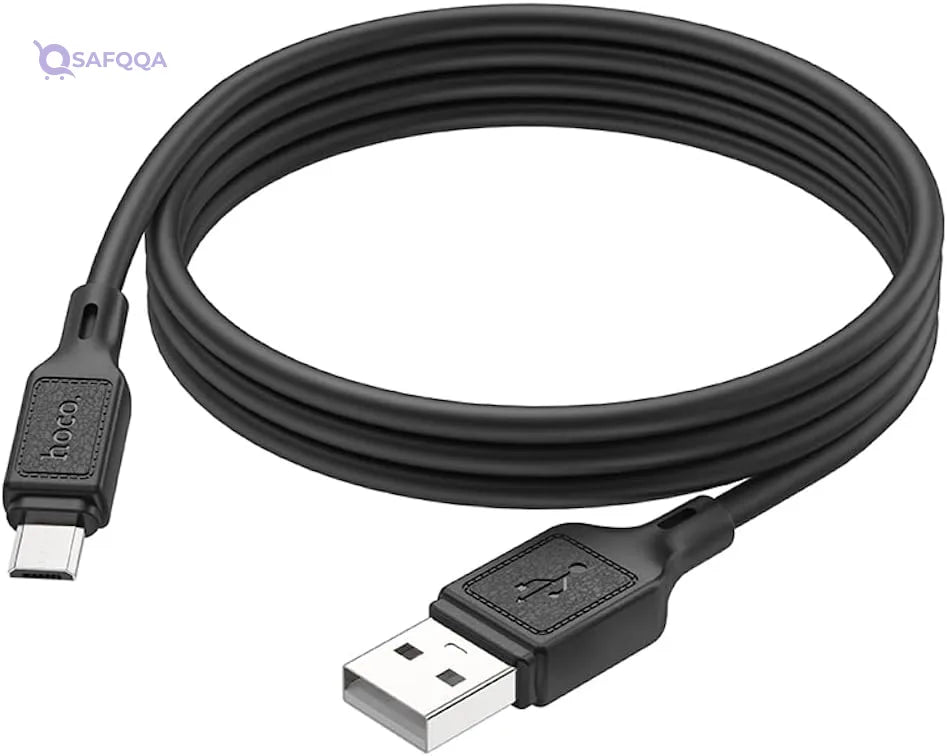 Hoco X90 - Cool Silicone Charging And Data Transmittion Cable , USB-A To Micro-USB Plug, Compatible With Samsung Huawei Xiaomi Oppo - Safqqa