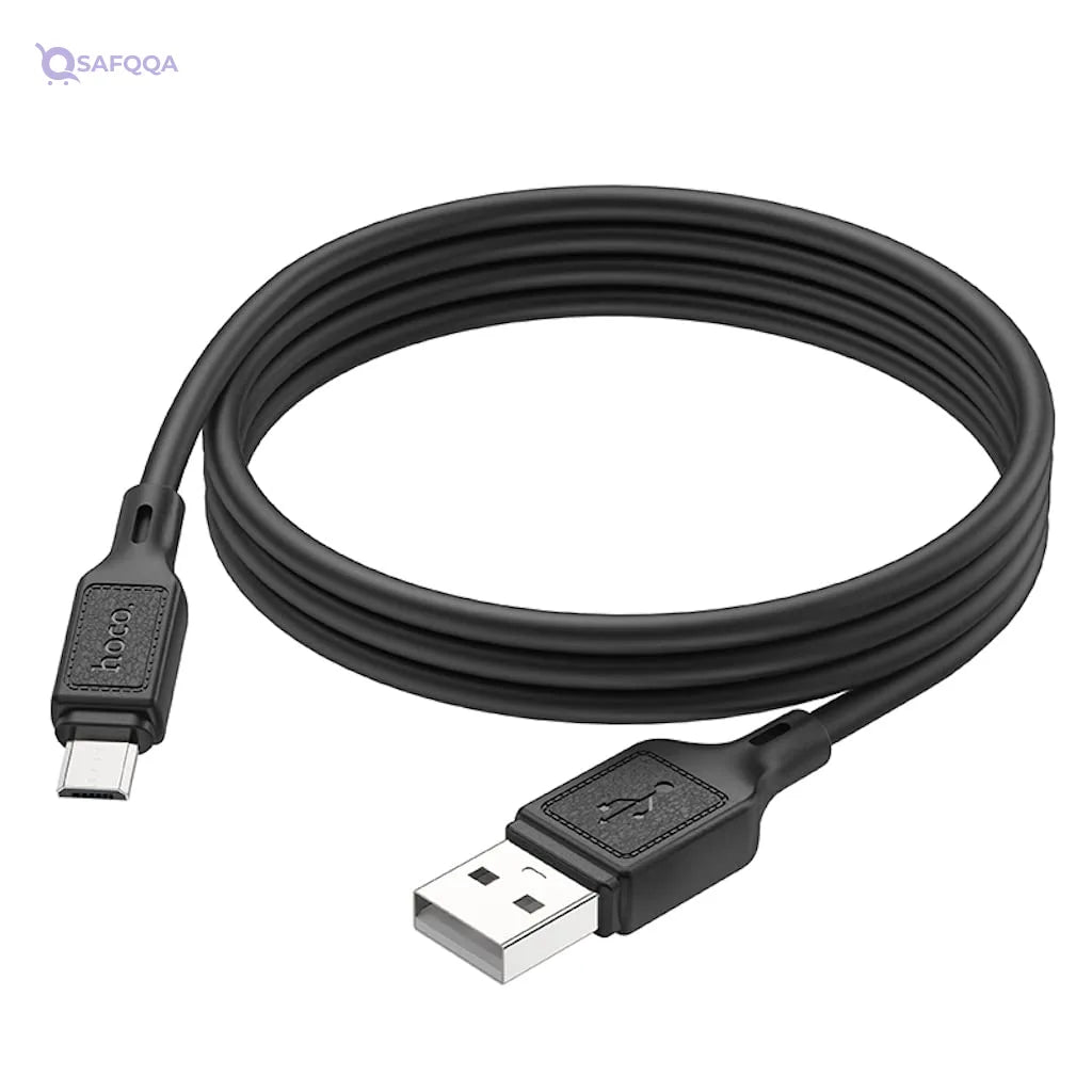 Hoco X90 - Cool Silicone Charging And Data Transmittion Cable , USB-A To Micro-USB Plug, Compatible With Samsung Huawei Xiaomi Oppo - Safqqa