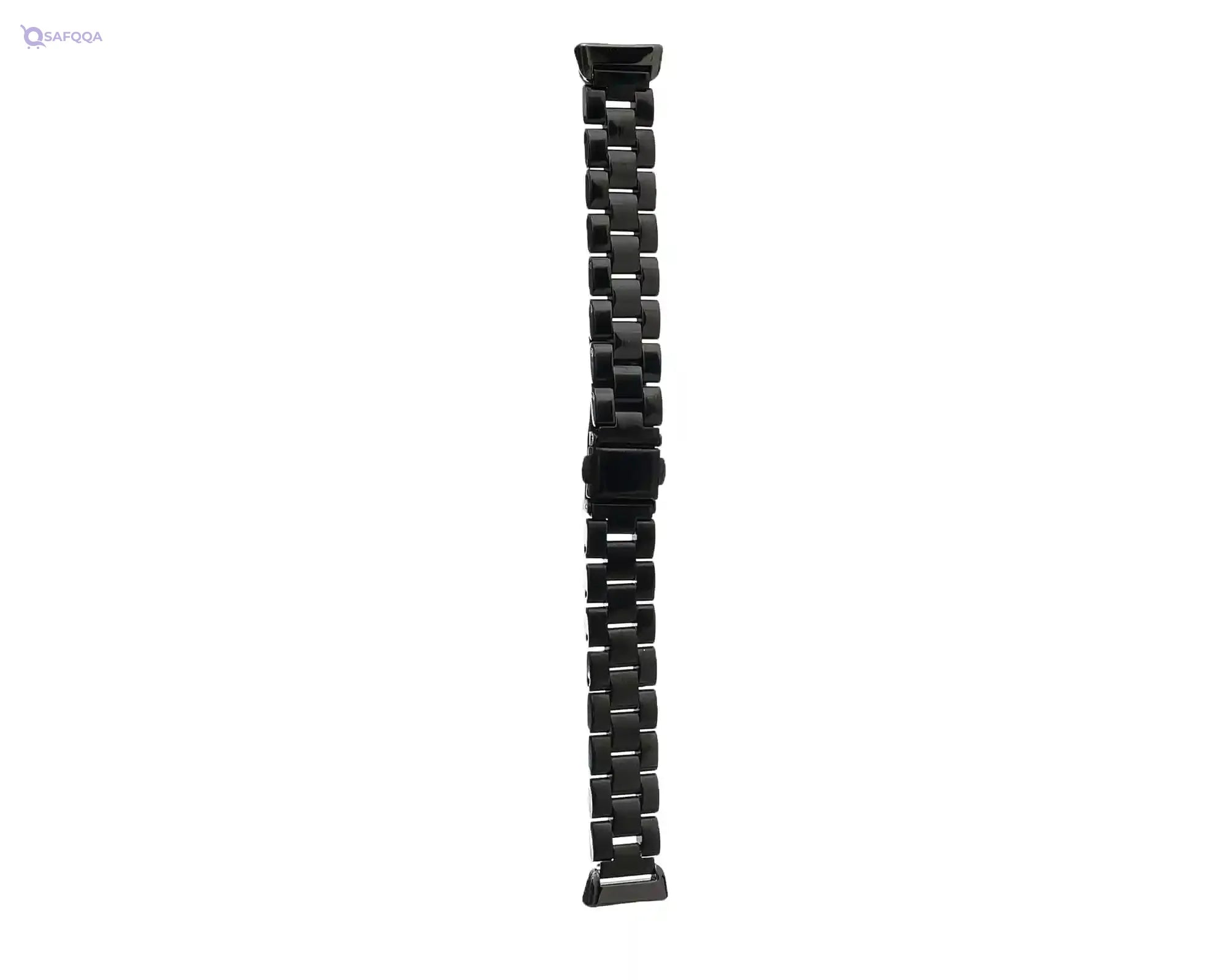 accessories shop Metal Watch Strap With Classic Design And Flexibility For Smart Watch Honor 8 mm - Black - Safqqa