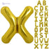 Giant Gold Letter X Balloon – Perfect for Birthdays & Special Events - Safqqa