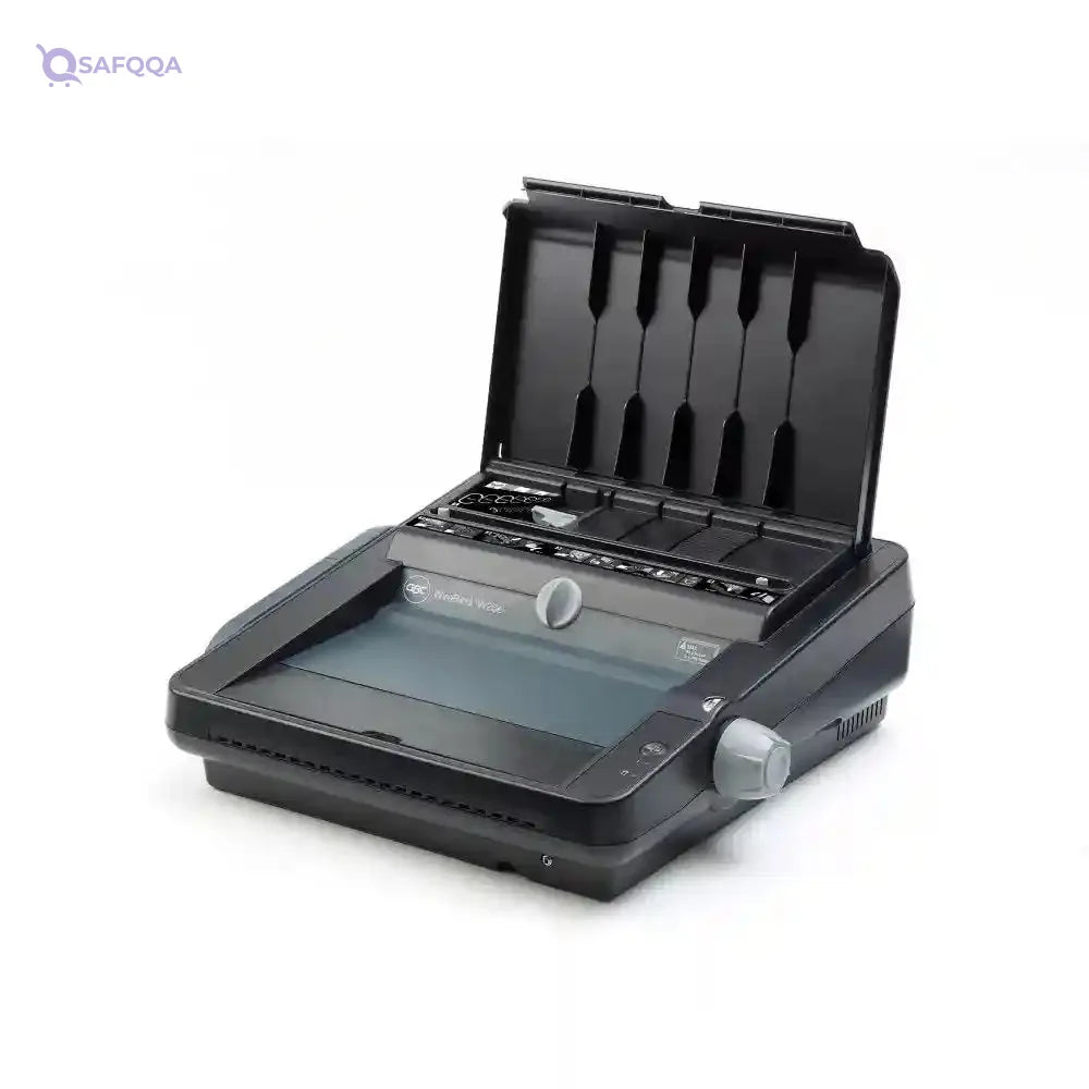 GBC WireBind W25E Binding Machine, Electronic Punch, 25 Sheet Punch Capacity, 125 Sheet Binding Capacity, A3(Landscape), A4 and A5 - Black, 4400427 ( Minor Scratches ) - Safqqa