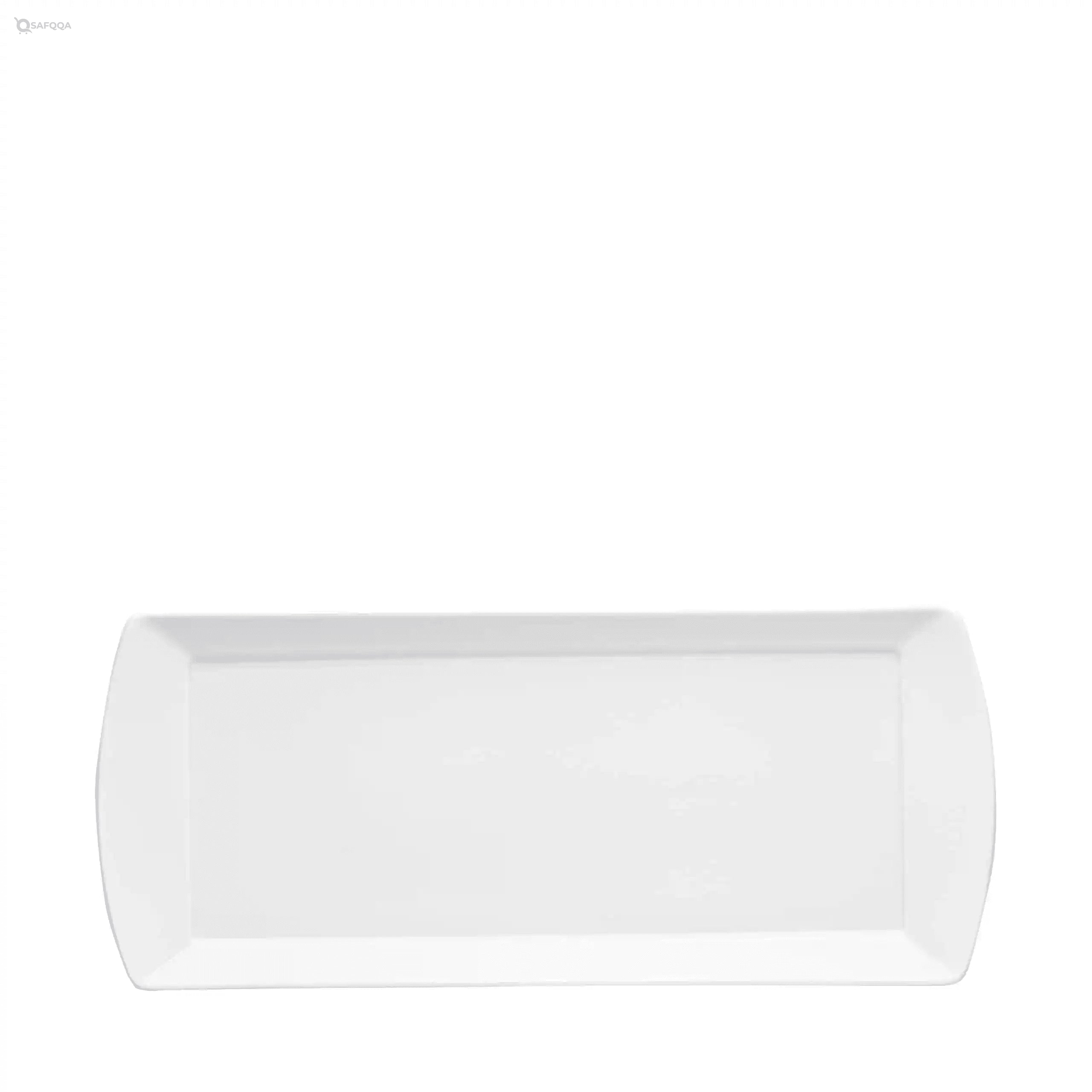 Fathy Mahmoud White porcelain Platter 36.50x15.50 cm - Safqqa
