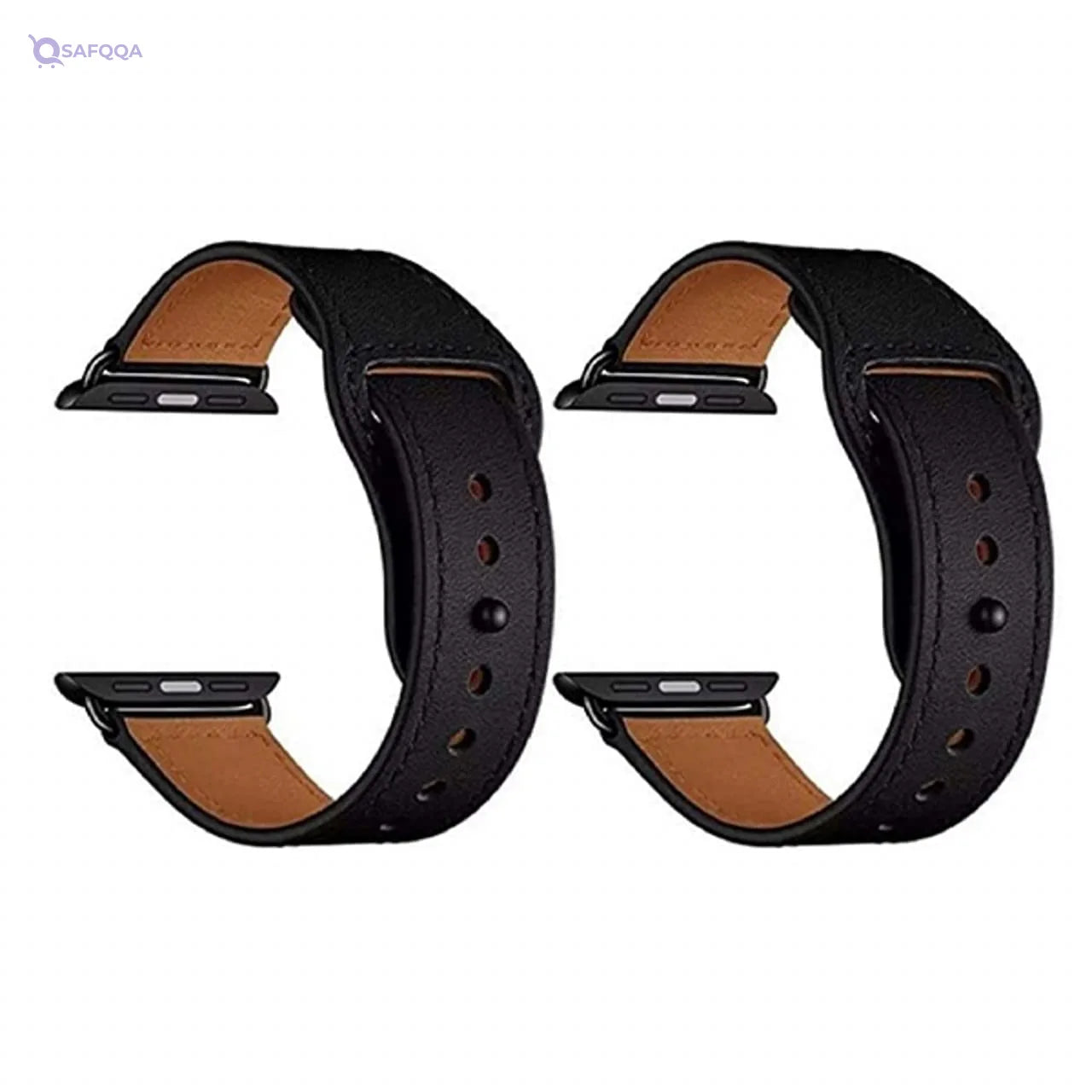 Strap Watch leather 2 pieces For Apple Watch size 42/44 - Safqqa