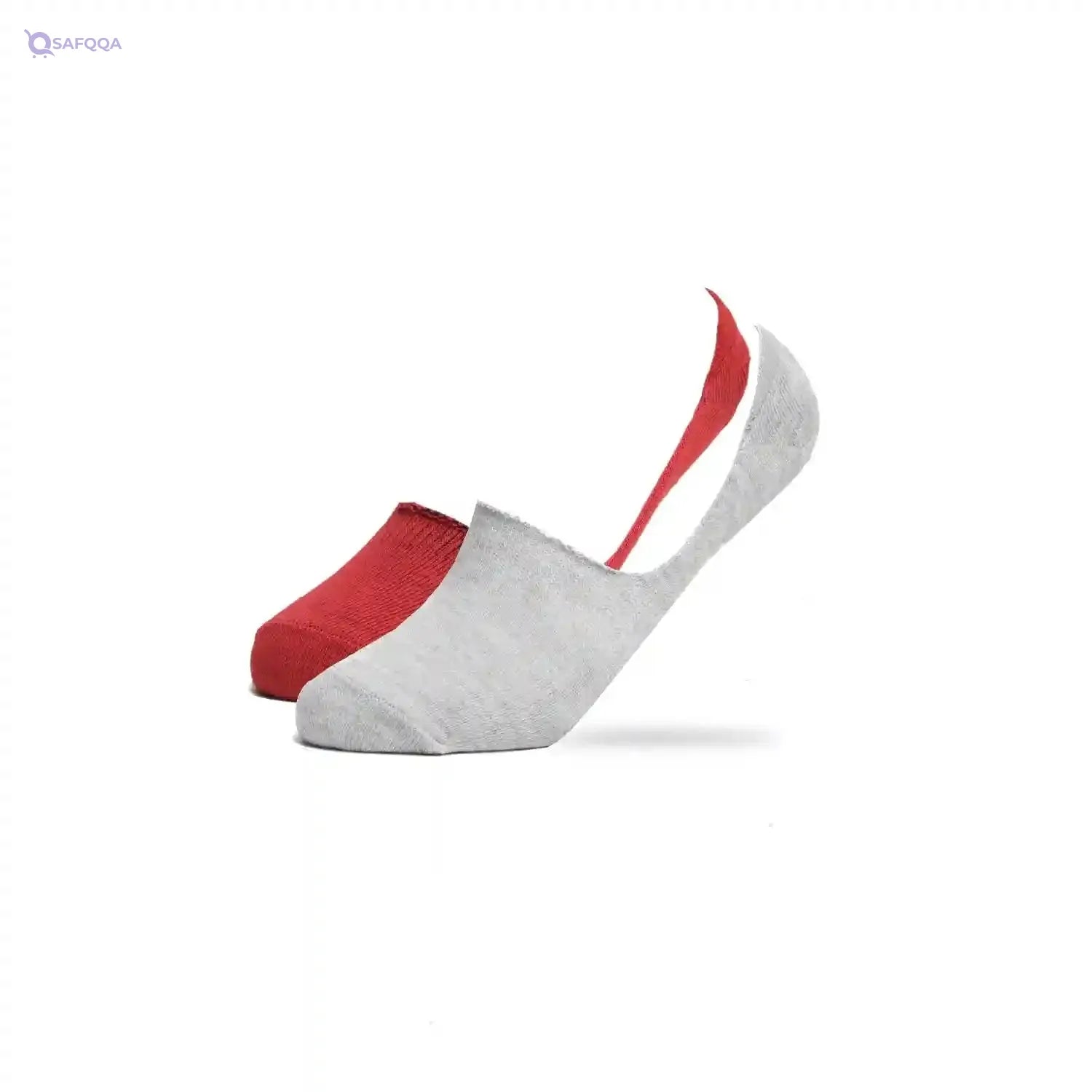 Junior KIDS SOCKS INVISIBLE L.GREY +RED P/2, - Safqqa Egypt