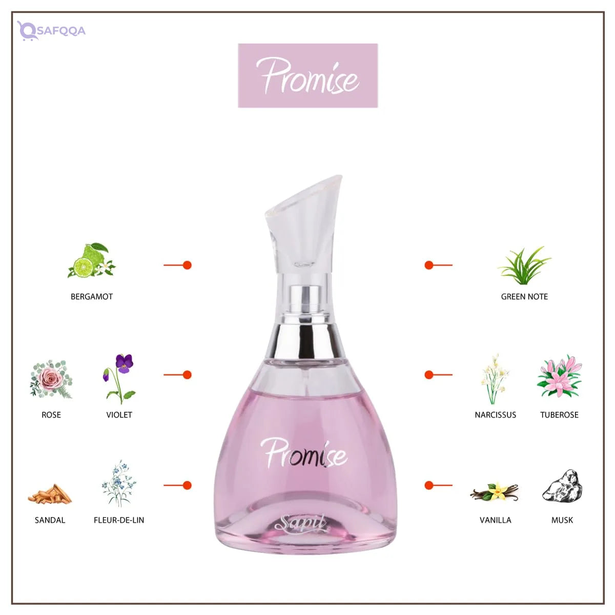 Sapil Promise for Women Eau De Parfum – 100 ml - Safqqa