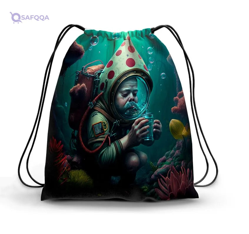 TAT DRAWSTRING BAG - 892, MultiColor, Large - Safqqa