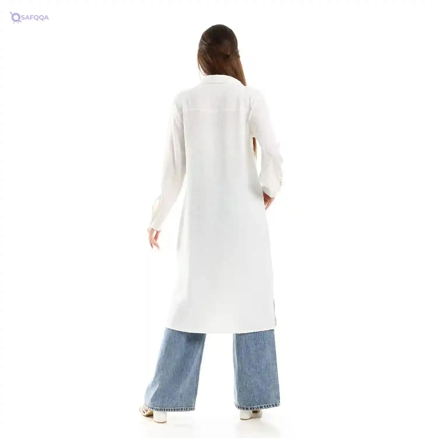 Jamila Women Self Stitches Tunic with Sided Slits - Safqqa Egypt
