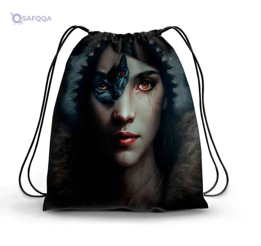 TAT DRAWSTRING BAG - 553, MultiColor, Large - Safqqa