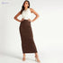 Solid Maxi Pencil Skirt with Slit Detail - Safqqa Egypt