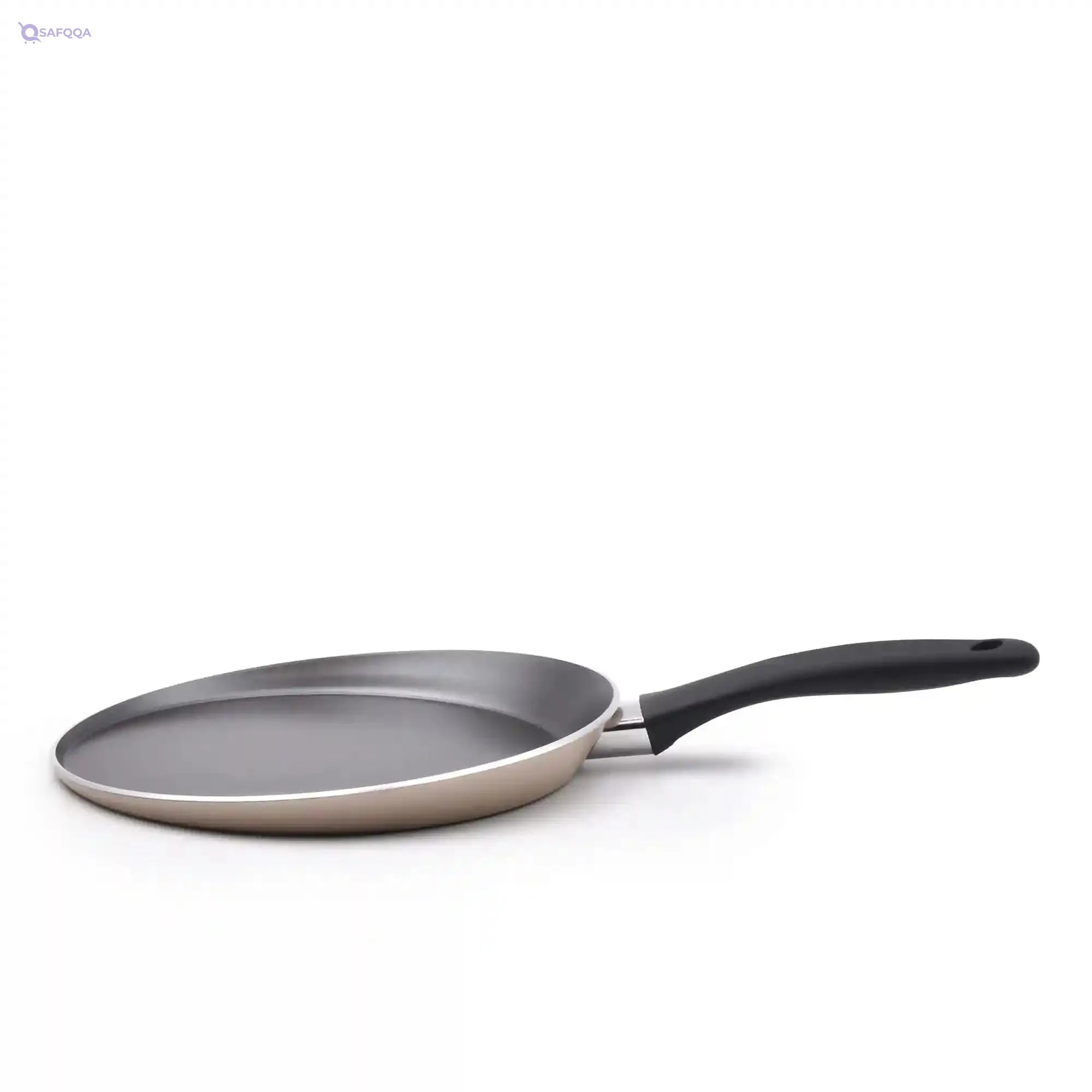 Celar Aluminum Bakelite Soft Touch Fitting Non Stick Crepe Pan, 24 cm Size, Beige, Made In Portugal - Safqqa
