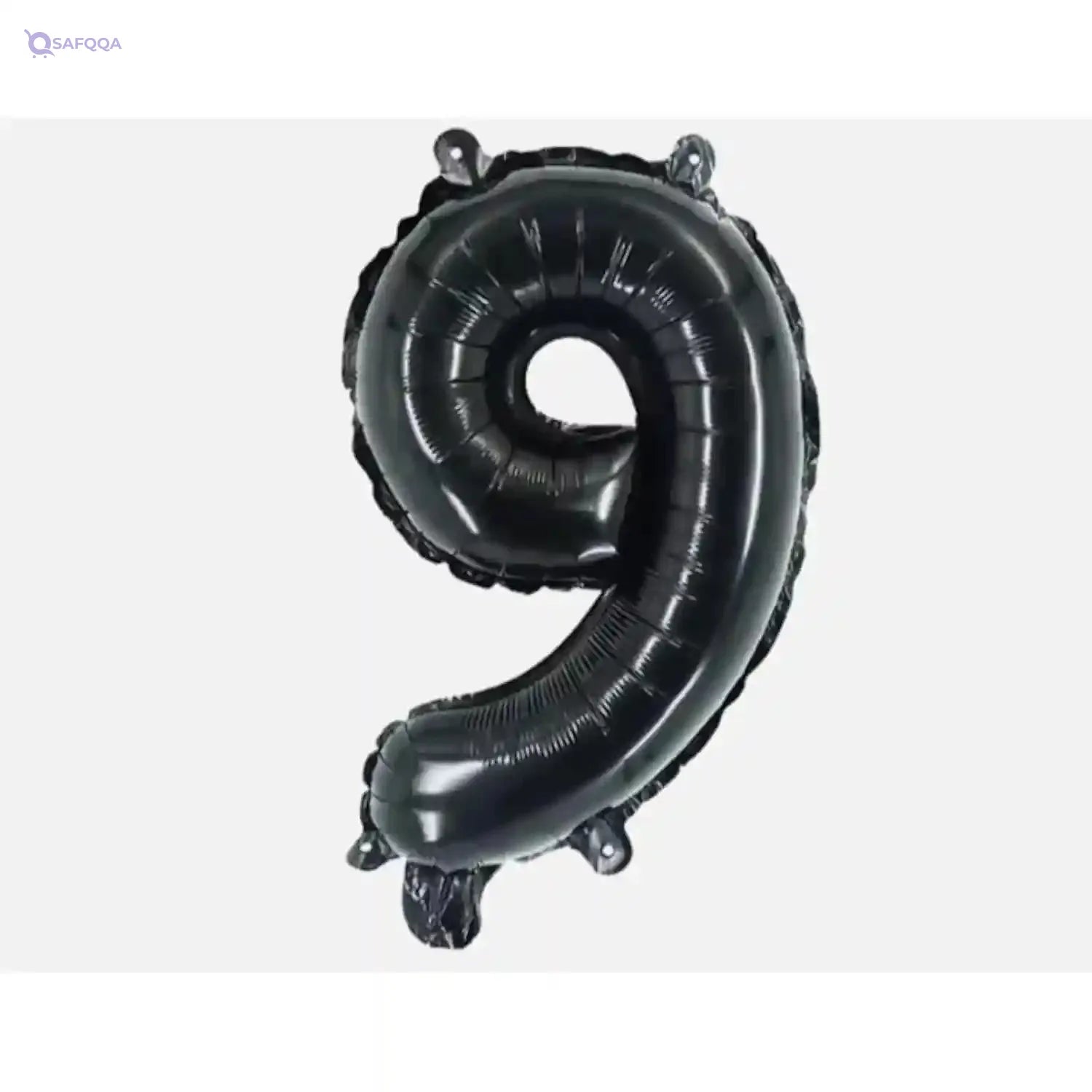 Foil Large Number Nine Shaped Balloon Can Fills With Air Or Helium High Quality Materials Specially Made For Birthday Party Decoration 87x56cm - Black - Safqqa