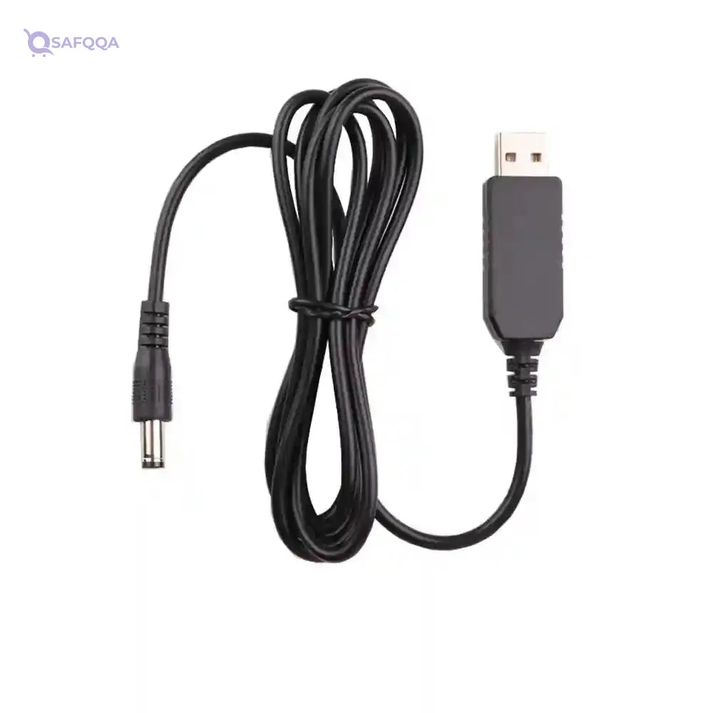 USB DC 5V to 12V Step-Up Power Cable (1M) – with DC 5.5 x 2.1mm Jack - Safqqa