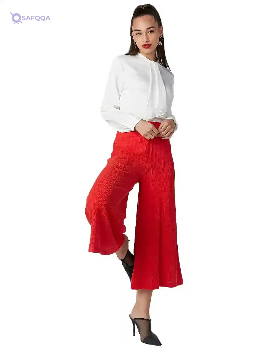 Splash Elastic Waist Culotte Pants for Women - Safqqa Egypt