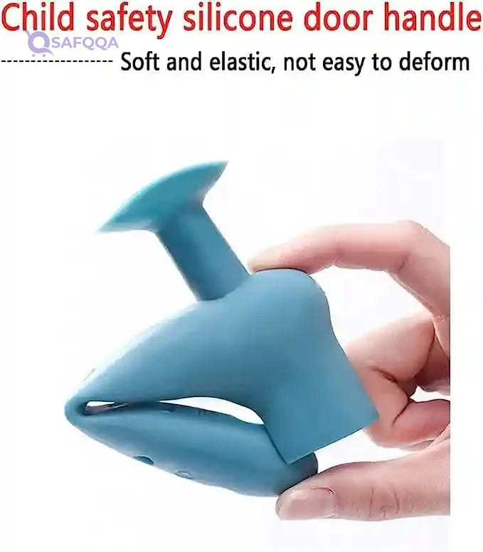 Silicone Door Handle Cover Sleeve Child Safety Door Knob Protector Guarder Cushion Anti-collision for Office Home (2, Blue) - Safqqa