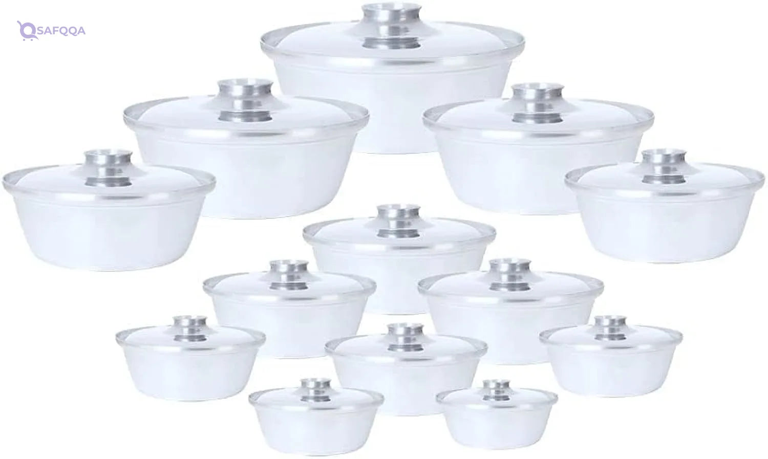 Torki El Turkey Premium Aluminum Cookware - 15-Pieces - Safqqa