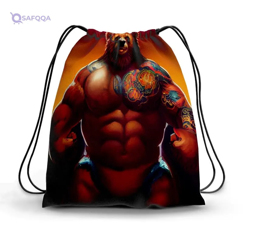 TAT DRAWSTRING BAG - 1003, MultiColor, Large - Safqqa