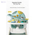 Generic Highchairs 6 Position Foldable Baby High Chair Feeding Chair Newborn Feeding Chair Removable Adjustable Double Meal Tray Reclining Baby Chair with Universal Wheels 8131 Colors (multicolor) - Safqqa