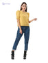 Ravin Cotton Striped Puff Sleeves Blouses for Women - Yellow - Safqqa Egypt