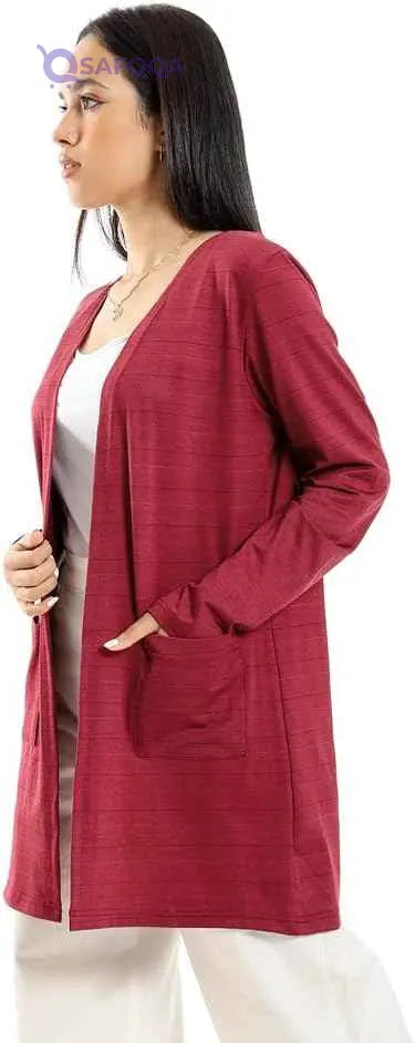 JAMILA Women's Short Cardigan with Front Pockets - Safqqa Egypt