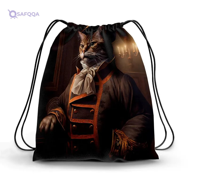 TAT DRAWSTRING BAG - 841, MultiColor, Large - Safqqa