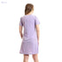 Kady Printed Hand Lightweight Short Sleepshirt for Women, Purple, 2XL - Safqqa Egypt