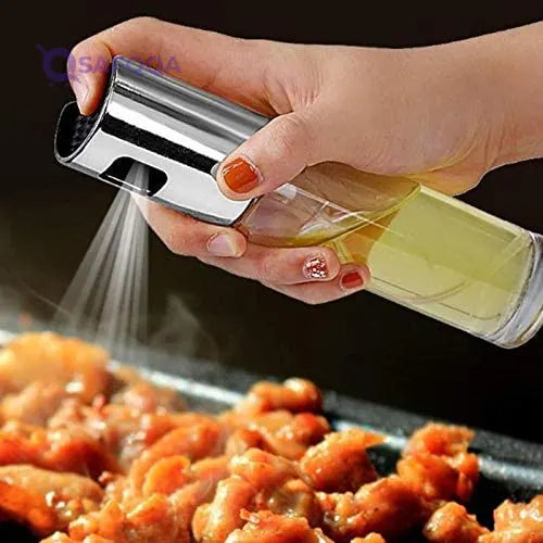 Stainless Steel Olive Oil Sprayer Kitchen Oil Spray Bottle Pump Leak-proof Drops Oil Dispenser BBQ Cooking Tools - Safqqa