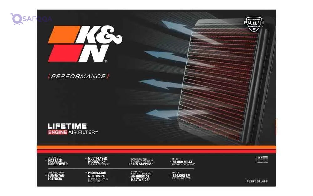 K&N Engine Air Filter: Increase Power & Acceleration, Washable, Premium, Replacement Car Air Filter: Compatible with 2004-2011 BMW (635d, 520d, 535d), 33-2943 - Safqqa